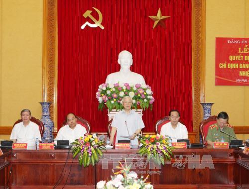 Tổng Bí thư, Chủ tịch nước, Thủ tướng tham gia Đảng ủy Công an TW