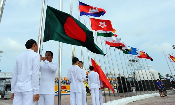 Buổi tổng duyệt Lễ thượng cờ các quốc gia, vùng lãnh thổ tham dự ABG5.