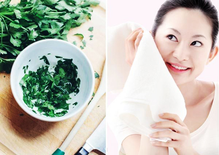 Mặt nạ rau mùi tây - da trắng mịn như sứ