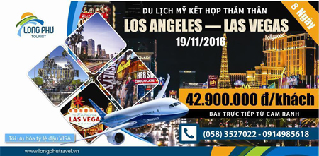 Long Phu Tourist operates tour to Western United States from Nha Trang