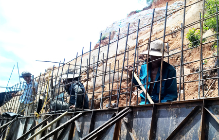 Công trình kè núi Sạn: Sẽ hoàn thành cuối tháng 12