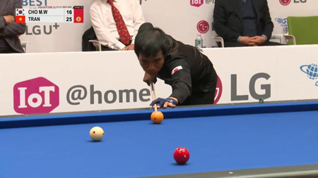 Trần Quyết Chiến vào bán kết Giải carom 3 băng LG Master Cup 2016