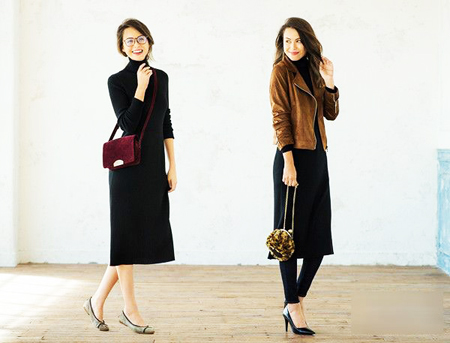 Biến tấu trang phục linh hoạt với váy len