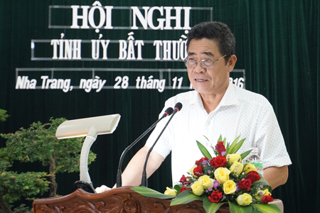 Hội nghị Tỉnh ủy Khánh Hòa bất thường