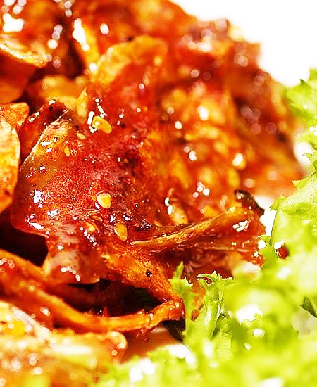 Mực khô chiên nước mắm