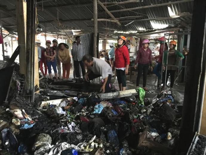 Hiện trường vụ cháy.