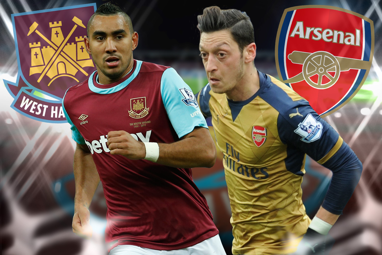 Phong độ của Dimitri Payet và Mesut Ozil sẽ ảnh hưởng rất lớn đối với kết quả trận đấu.