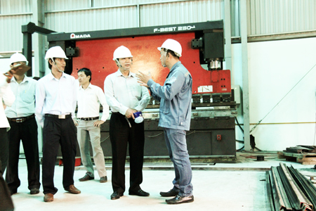 Trình diễn kỹ thuật mô hình sản xuất sản phẩm cơ khí phục vụ ngành đóng tàu biển