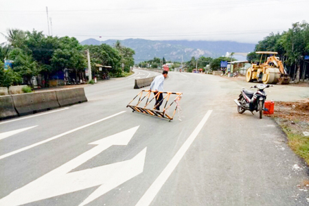 Điểm mở dải phân cách tại Km1519+990 sẽ được đóng lại