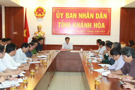 Quang cảnh hội nghị tại điểm cầu Khánh Hòa