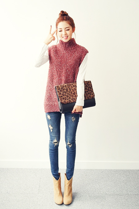 Cách mix áo len với trang phục mùa lạnh cực chất, cực "cool"