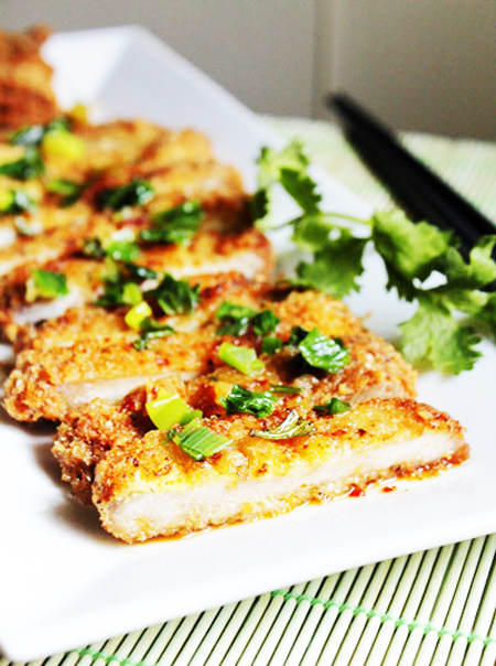 Thịt lợn chiên giòn tẩm mật ong