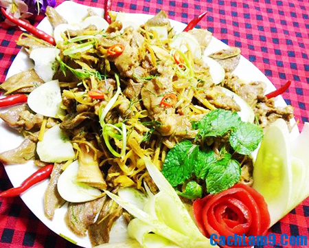 Lưỡi heo xào riềng sả