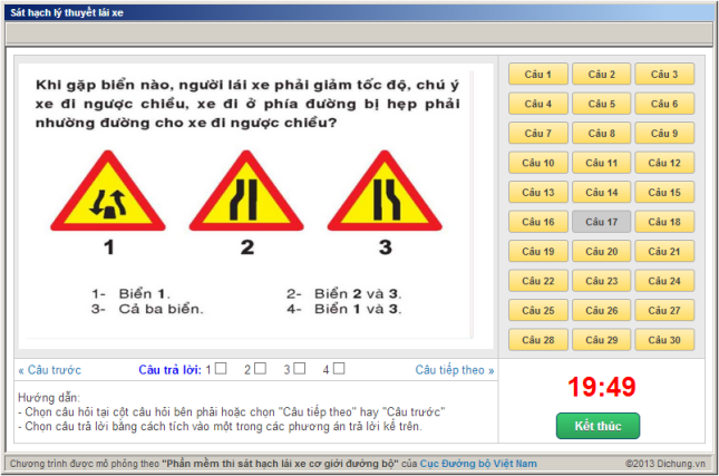 Thi lý thuyết lái xe ô tô: Tăng câu hỏi, giảm đáp án