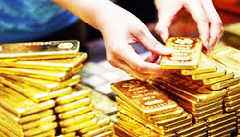 Giá vàng giảm sâu về mức thấp nhất 8 tuần
