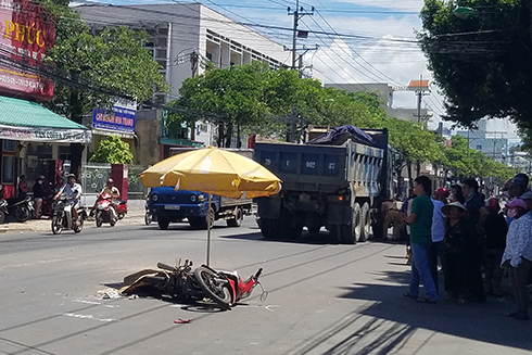 Hiện trường vụ tai nạn.