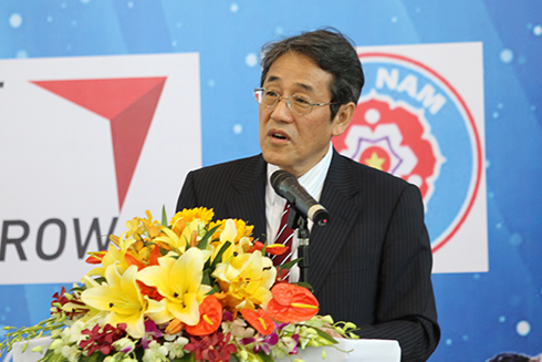 Japan’s Ambassador Kunio Umeda delivering speech at ceremony.