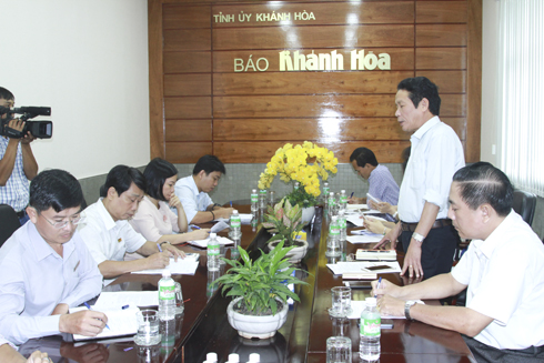 Thứ trưởng Bộ Thông tin và Truyền thông làm việc với Báo Khánh Hòa