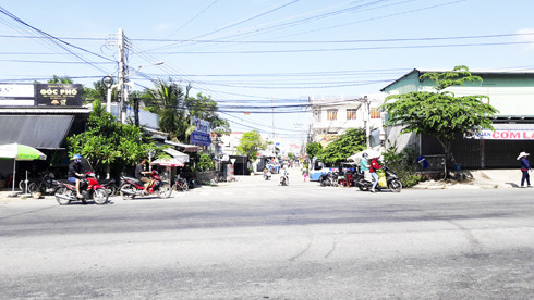 Một điểm sẽ được lắp đặt đèn tín hiệu (đoạn gần chợ Vĩnh Lương, TP. Nha Trang)