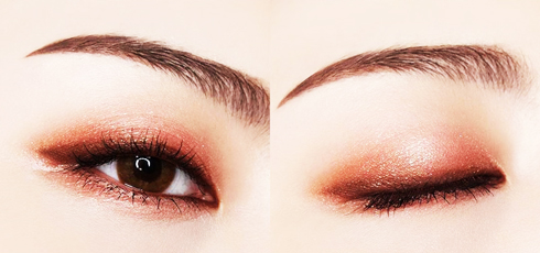 Rực rỡ với phấn mắt màu cam đồng