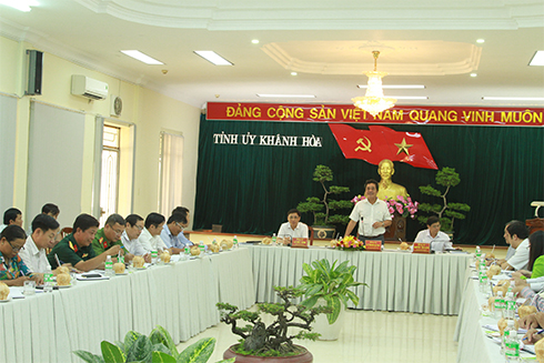 Thường trực Tỉnh ủy làm việc với Ban thường vụ Huyện ủy Khánh Sơn