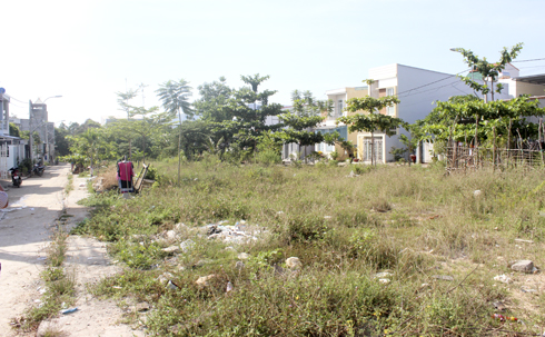 Công viên Khu tái định cư Đất Lành chưa được đầu tư xây dựng, bỏ hoang nhiều năm qua