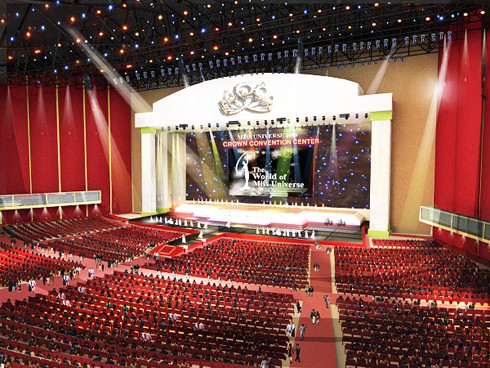 Hội trường Crown Convention Center - Nơi sẽ diễn ra  Chung kết Cuộc thi “Hoa hậu Hoàn vũ Việt Nam 2017”