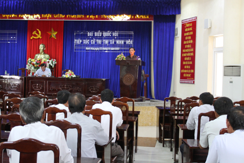 Đại biểu Quốc hội tiếp xúc cử trin Ninh Hòa