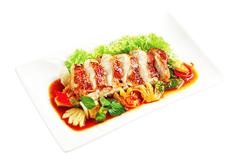 Đùi gà áp chảo xốt dứa