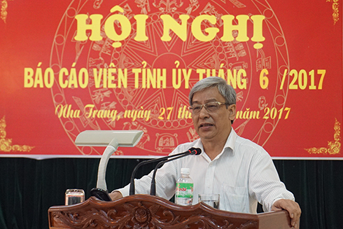 Hội nghị báo cáo viên Tỉnh ủy Khánh Hòa tháng 6-2017