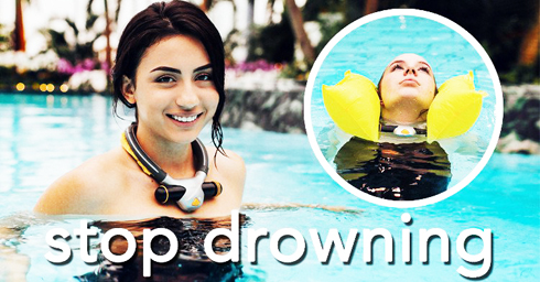 Vòng cổ tự phồng cứu mạng người sắp chết đuối