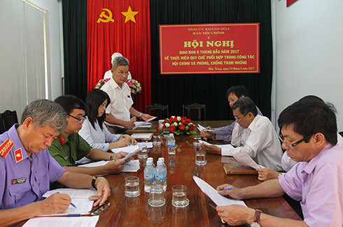 Giao ban công tác nội chính, phòng, chống tham nhũng