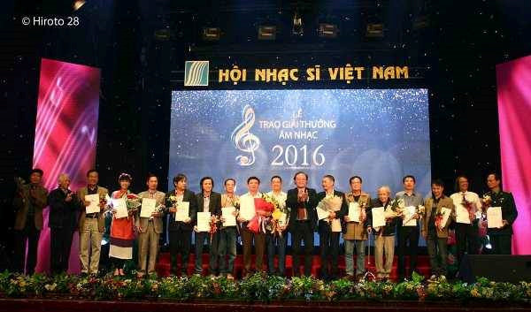 Lễ trao giải âm nhạc của Hội nhạc sĩ Việt Nam 2016 (ảnh: internet)