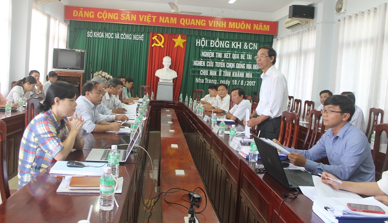 Đề tài về chọn giống mía mới chịu hạn ở Khánh Hòa được xếp loại xuất sắc