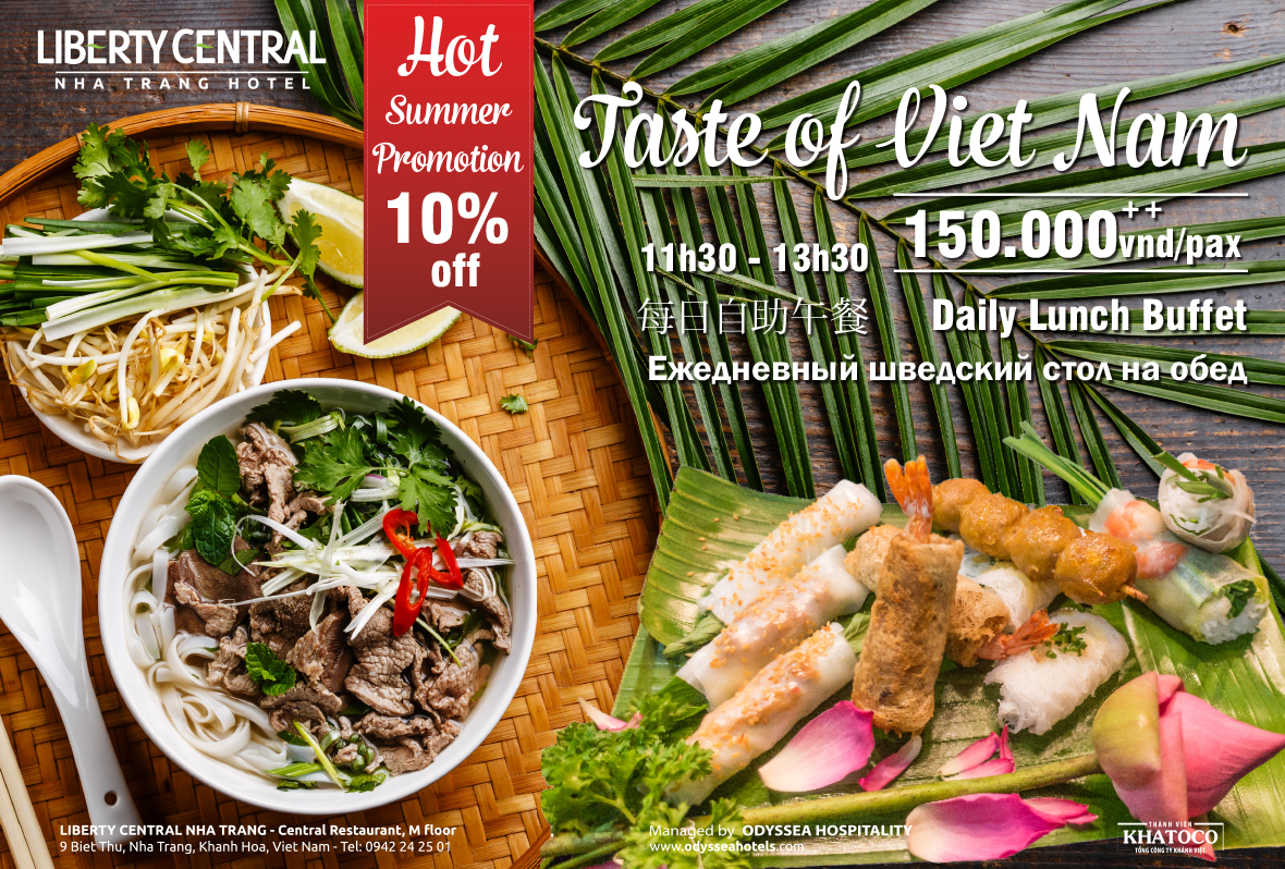 Thưởng thức Buffet trưa tại khách sạn Liberty Central Nha Trang