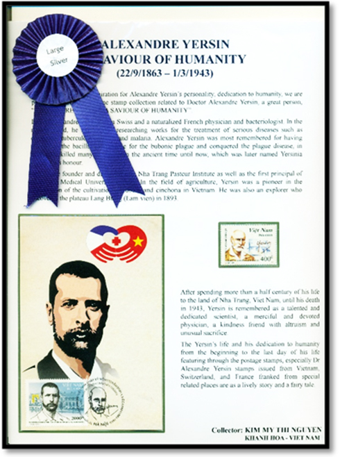 Bộ sưu tập tem quý giá về A.Yersin