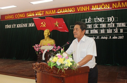 Ông Lê Thanh Quang phát biểu tạo buổi lễ.