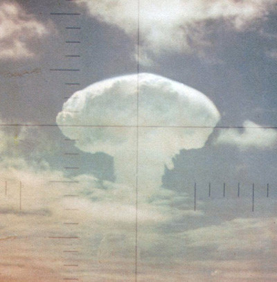 Vụ thử đầu đạn hạt nhân gắn trên tên lửa của Mỹ vào năm 1962. Ảnh: Getty.