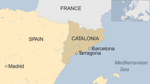 Xứ Catalan. Đồ họa: BBC.