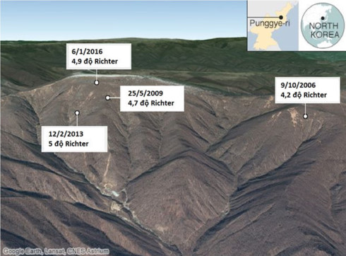 Động đất gần bãi thử hạt nhân của Triều Tiên