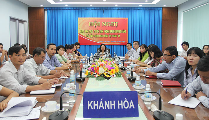 Giao ban trực tuyến văn phòng các tỉnh ủy, thành ủy