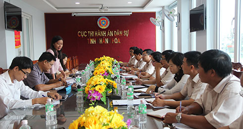 Ban Pháp chế HĐND tỉnh Khánh Hòa khảo sát tại Cục Thi hành án dân sự tỉnh