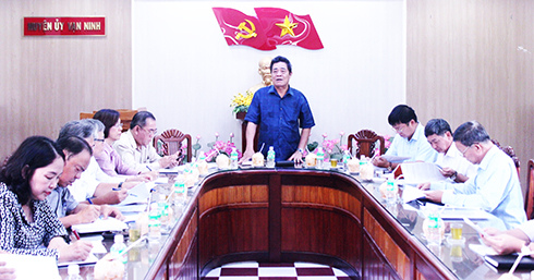 Đồng chí Lê Thanh Quang phát biểu chỉ đạo tại buổi kiểm tra