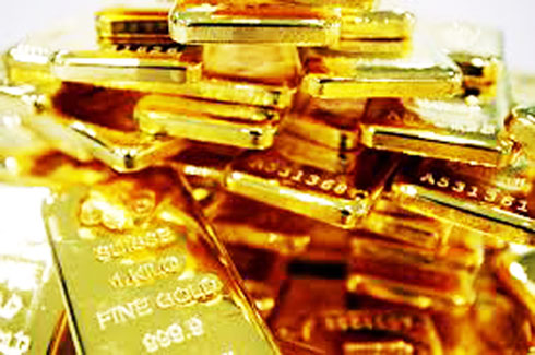 Giá vàng SJC trong nước tăng 80.000 đồng/lượng so với phiên trước trong khi giá vàng thế giới tăng mạnh lên 1.256 USD/oz.