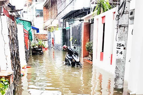 Hẻm 36, đường Hòn Chồng: Tình trạng nước ngập sẽ được khắc phục