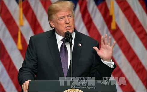 Tổng thống Mỹ Donald Trump phát biểu tại Nhà Trắng ngày 18/12 (Ảnh: AFP/ TTXVN)
