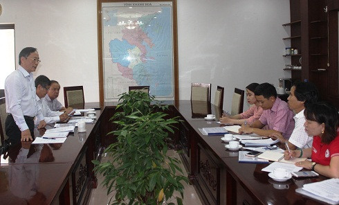 Ông Nguyễn Đắc Tài phát biểu tại buổi làm việc với Cơ quan Phát triển Liên hợp quốc.