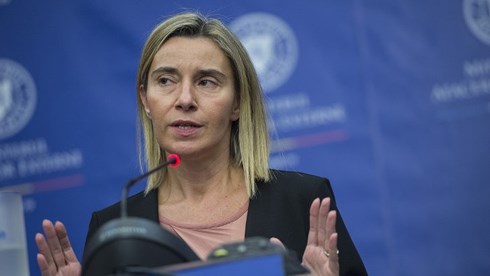 Đại diện cấp cao Liên minh châu Âu (EU) về chính sách an ninh và đối ngoại Federica Mogherini. Ảnh: AFP
