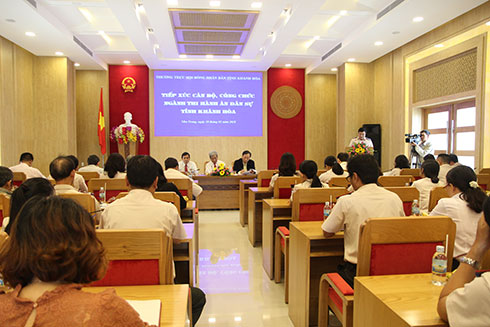 Tiếp xúc cán bộ, công chức ngành Thi hành án dân sự tỉnh