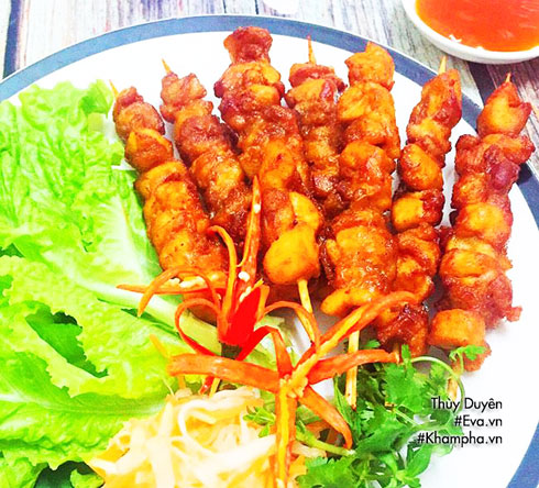 Gà xiên que chiên hấp dẫn cuối tuần